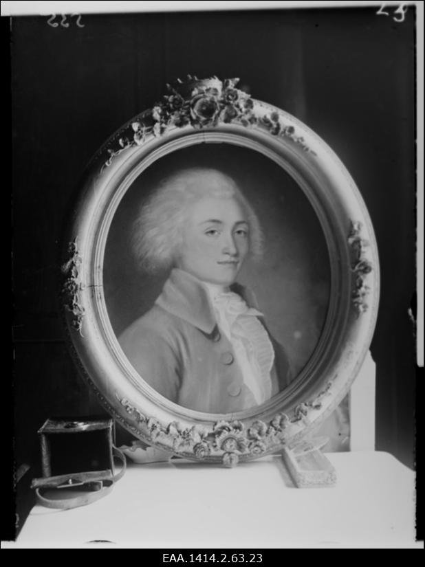 Krahv Karl Friedrich von Rehbinder, 1764 - 1841 - Saku, Saue, Rahula, Jälgimäe mõisate omanik (pastellportree asus Kodasoo galeriis)
